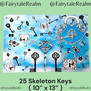 10”x13” Skeleton Keys ( 25 ) Poly Mailers, Shipping Envelopes, Gift Bags